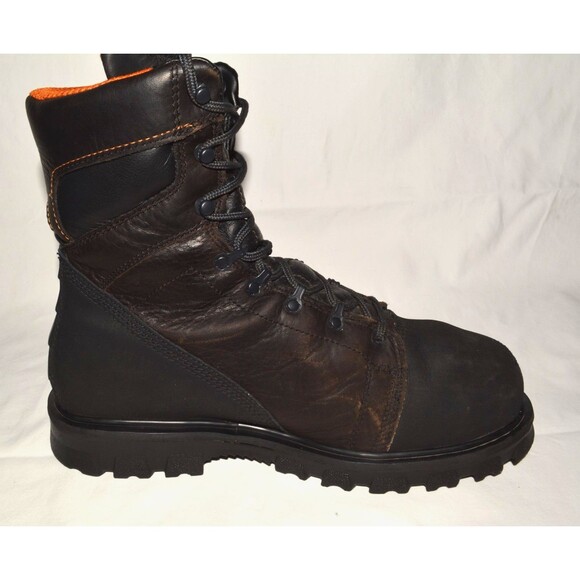 Timberland PRO Men’s 10.5M Waterproof Alloy Toe Met Guard Work Boots Black Brown - Picture 1 of 10